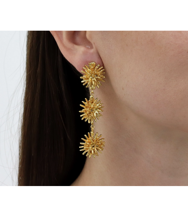 Karine Sultan Starburst Cluster Linear Earrings #75026