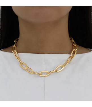 Karine Sultan Oversize Paperclip Toggle Necklace #71542