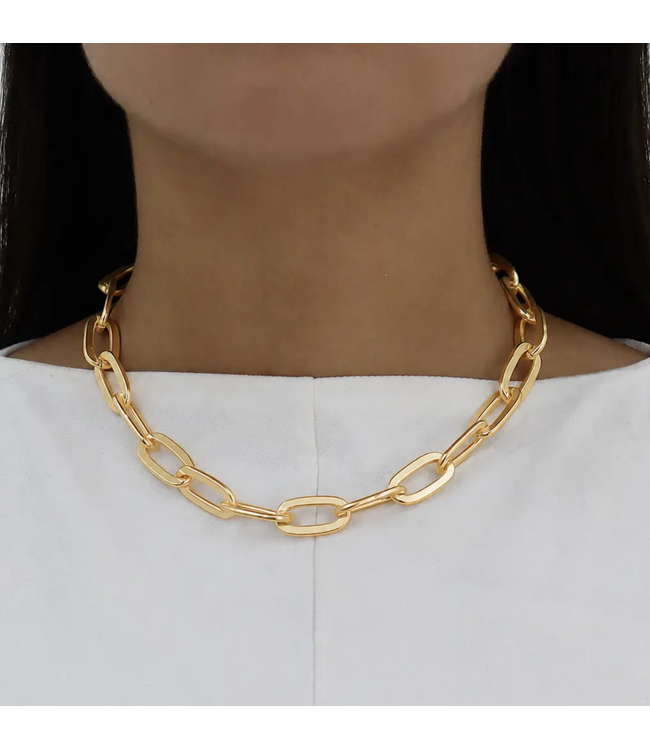Karine Sultan Oversize Paperclip Toggle Necklace #71542