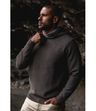 Gen Teal Winfield Deep Olive Hooded Sweater-#4477881