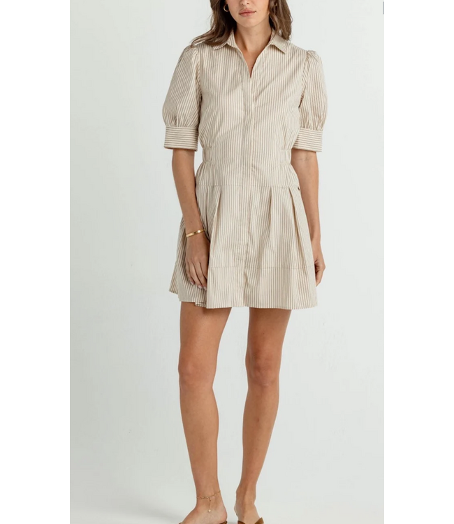 Sundays Bridle Ticking Stripe Maisie Dress #160