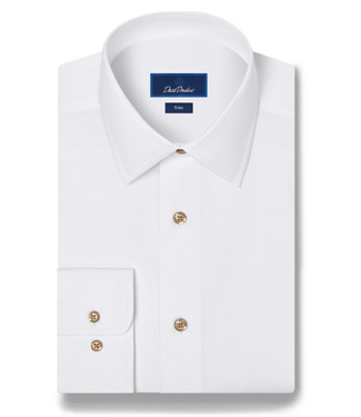 David Donahue Dobby Solid Dress Shirt