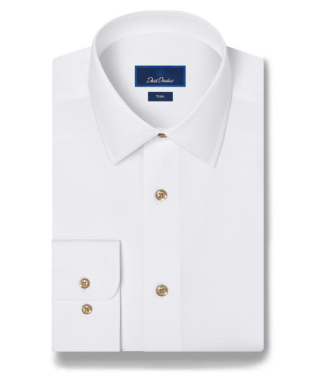 David Donahue Dobby Solid Dress Shirt