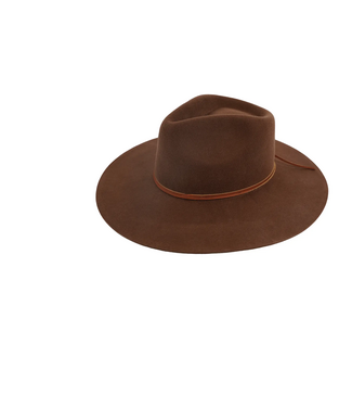 Jeanne Simmons Accessories Jeanne Simmons Western fedora Flat Brim Wool Hat #7920