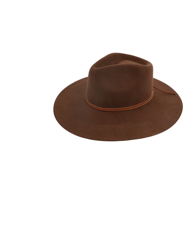 Jeanne Simmons Western fedora Flat Brim Wool Hat #7920