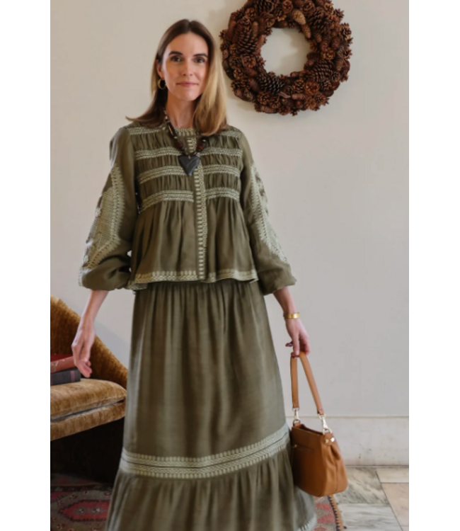Suzie Maxi Skirt w/ Embroidery