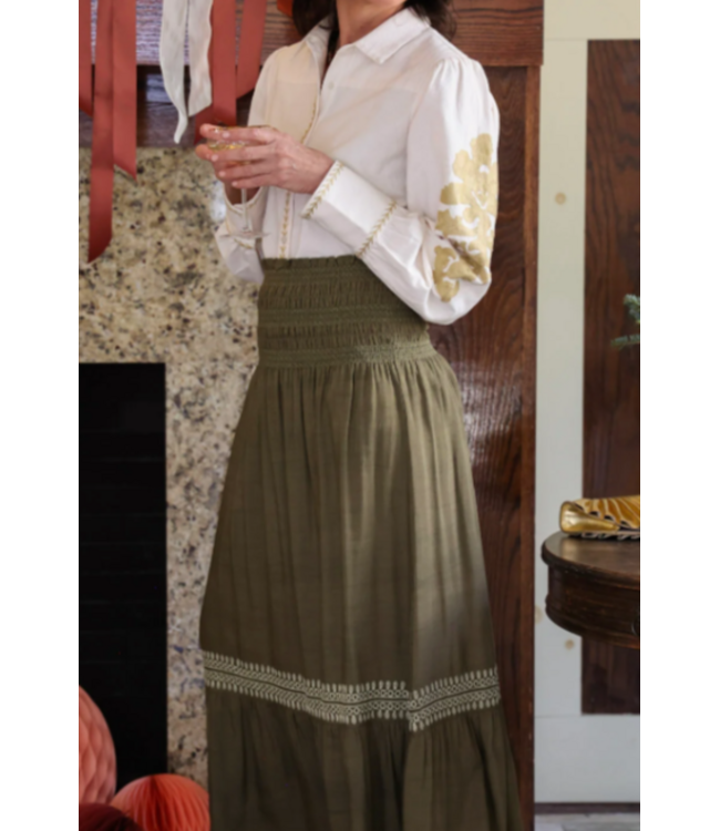 Suzie Maxi Skirt w/ Embroidery