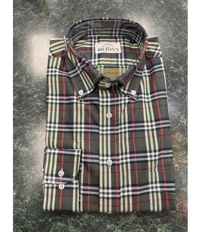 Brown/Green Tartan Button Down Shirt FWYD26