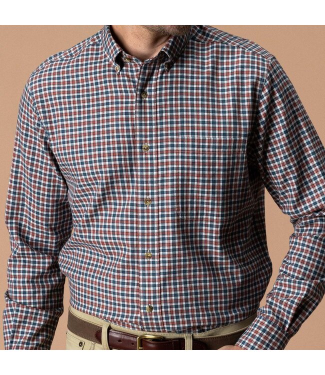Stormy Teal Cotton Wool Sport Shirt