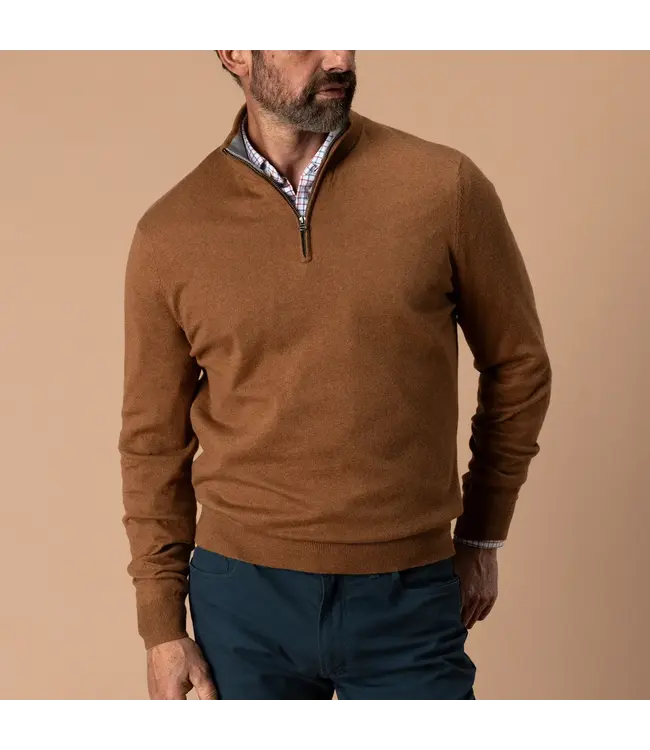 Ridley Cotton Cashmere 1/4 Zip Sweater