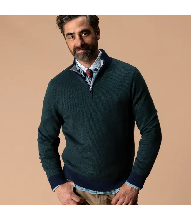 Ridley Cotton Cashmere 1/4 Zip Sweater