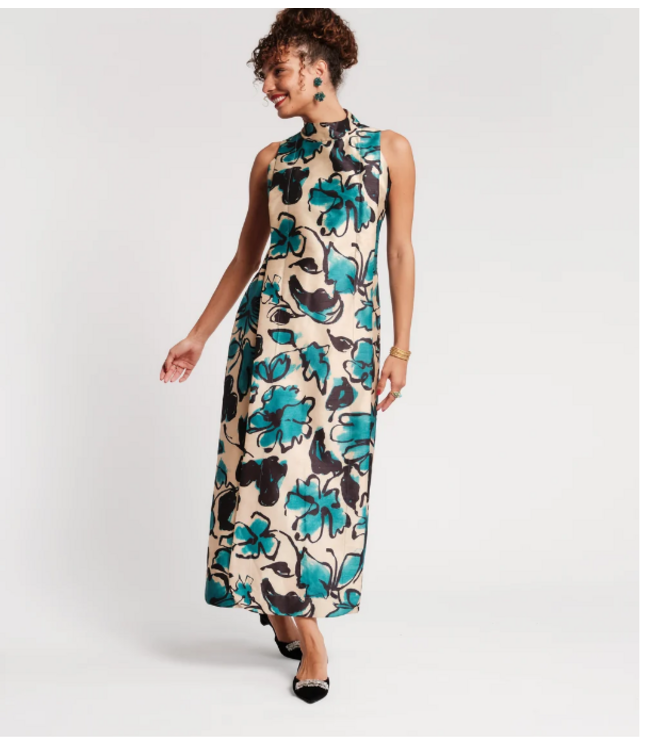 Frances Valentine Carlyle Maxi Dress Abstract Meadow- #426AA115514
