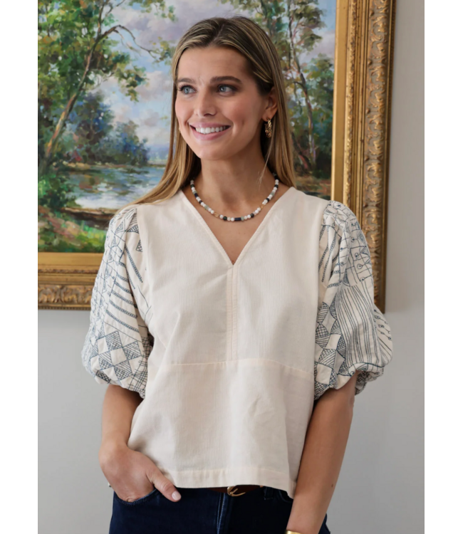Ex Voto Nancy Blouse With Embroidery