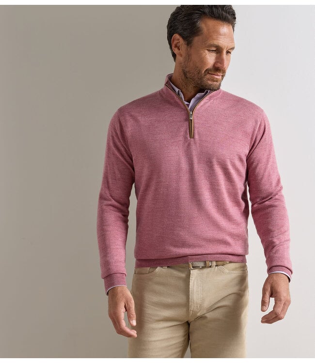 Peter Millar Autumn Crest Suede Trim 1/4 Zip