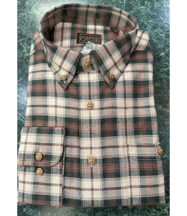 Branch Plaid Brushed Cotton Shirt