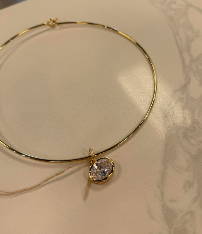 Christina V Bezel Set Charm