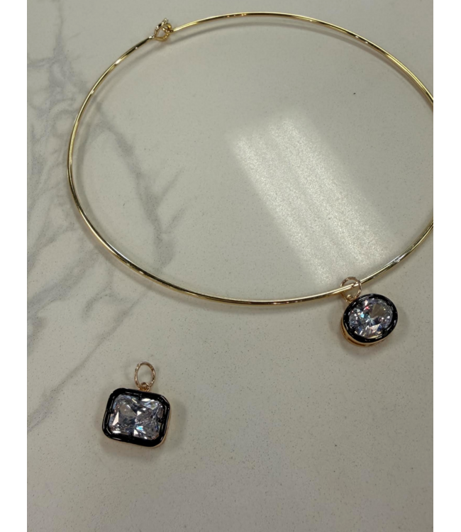Christina V Bezel Set Charm