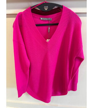 In Cashmere L/S Vneck Round Sweater