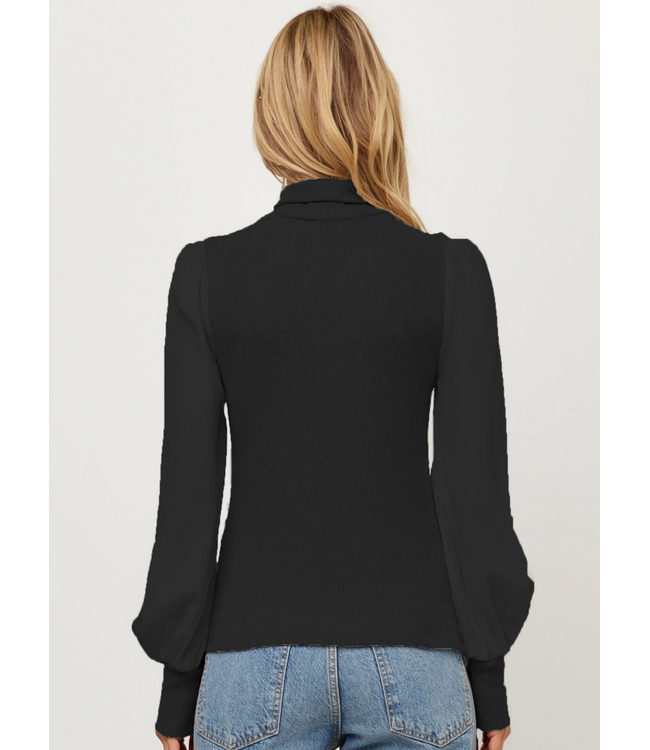 Fifteen Twenty Lisette Contrast Turtleneck #56008