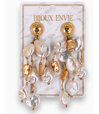 Bijoux Envie Chunky Coastal Pearl Earrings #E1021