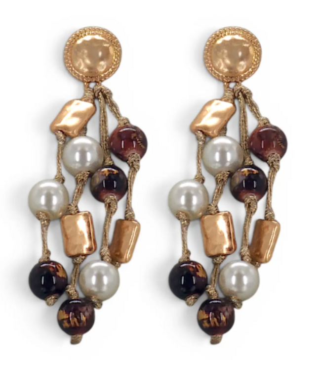 Coastal Brown  Pearl Earrings #E1026