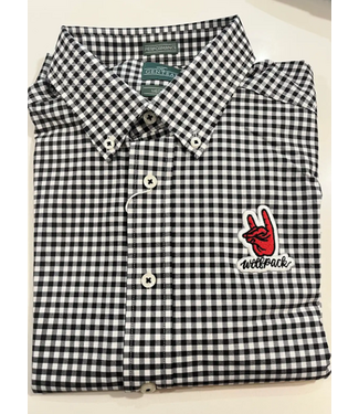 Gen Teal Gingham Performance Sport Shirt #4465032