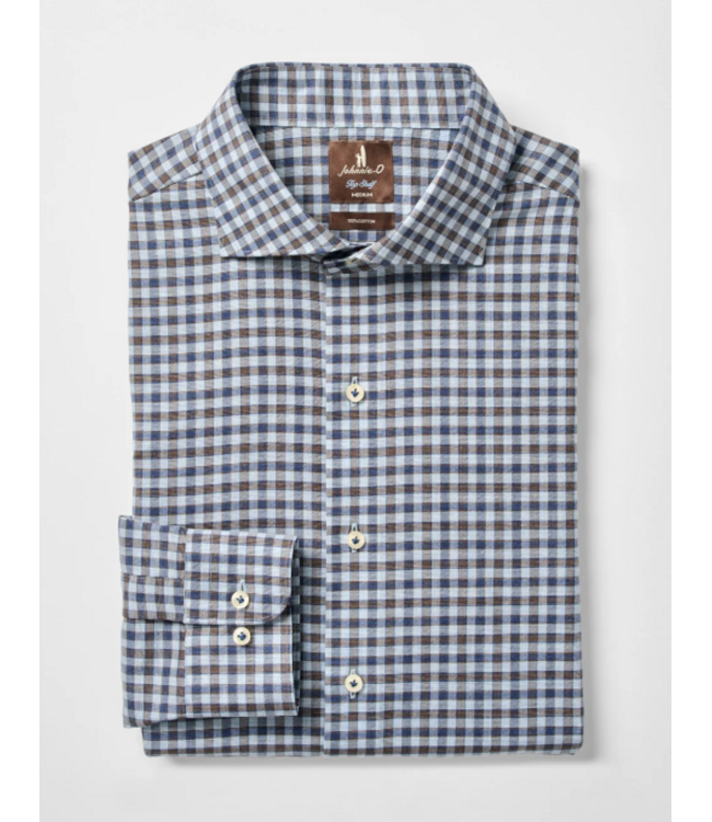 Top Shelf Cotton Button Down Shirt - Amalfi Gingham