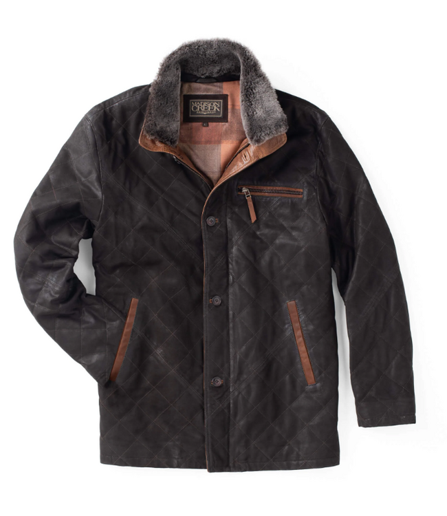 Rainier Waxed Goat Suede Leather Jacket