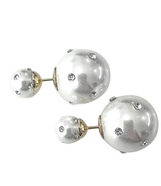 Gemelli Disco Pearl Earrings