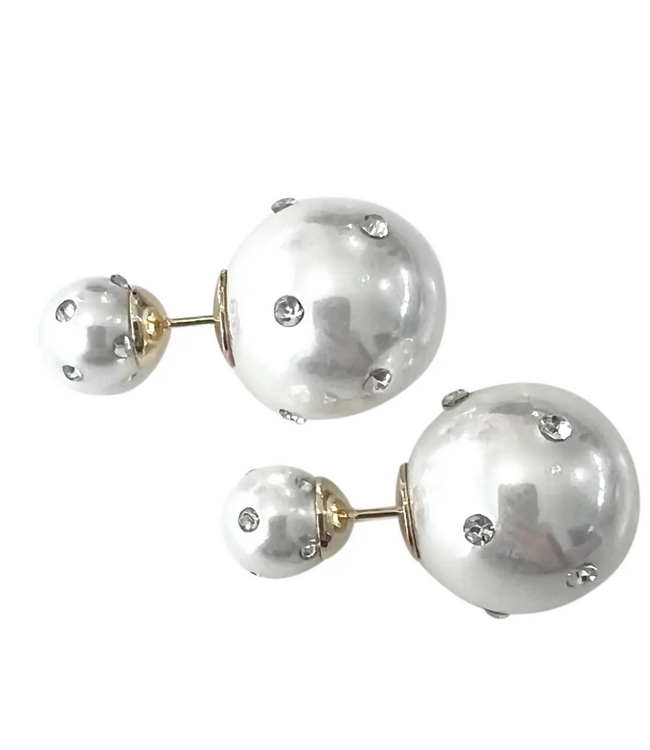 Gemelli Disco Pearl Earrings
