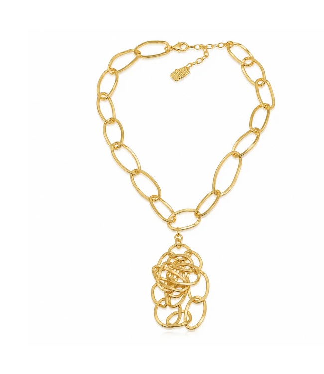 Karine Sultan Busy Pendant Necklace