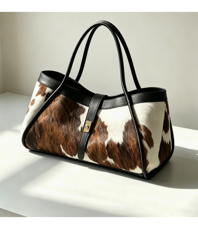 Nanabags Limited Edition Genuine Calf Hair & Togo Leather Bag