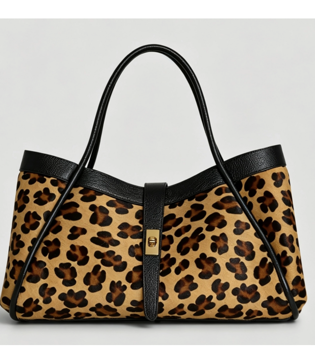 Nanabags Limited Edition Genuine Calf Hair & Togo Leather Bag