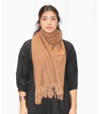 Dolma Cozy Cashmere Blend Stole Espresso