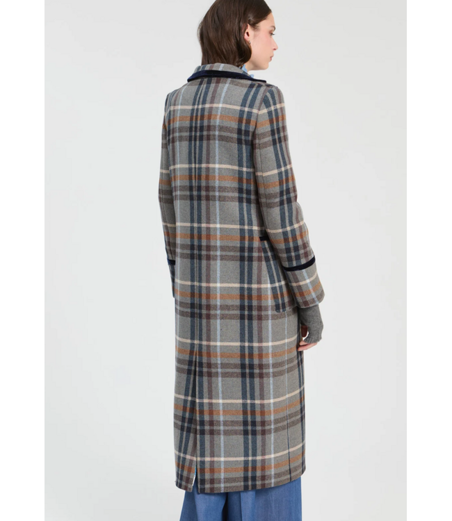 Vilagallo Plaid Wool Coat #34101