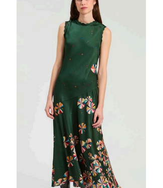 vilagallo Vilagallo Long Geometric Circles Dress #34115
