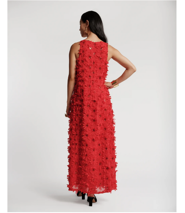 Francesca Maxi Dress Daisy Applique -#426AA112713