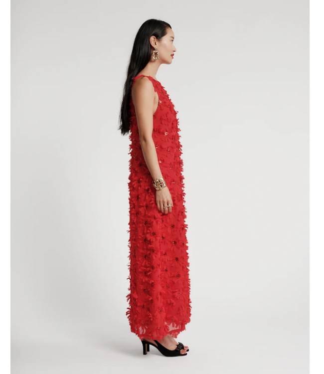 Francesca Maxi Dress Daisy Applique -#426AA112713