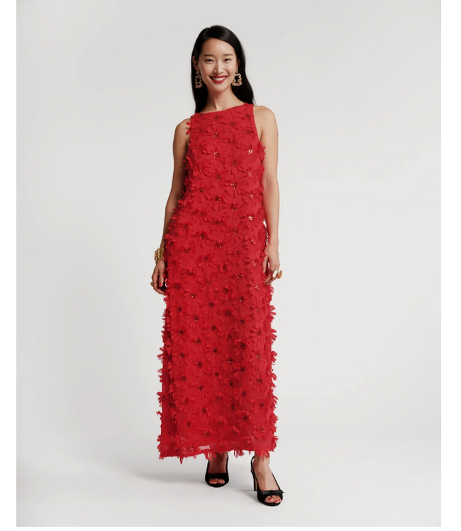 Francesca Maxi Dress Daisy Applique -#426AA112713