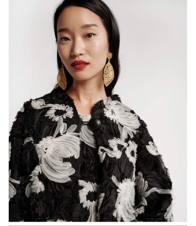 Short Swing Coat Whirling Daisy -#426AA112360