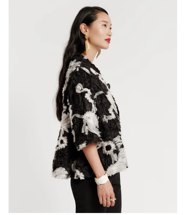 Short Swing Coat Whirling Daisy -#426AA112360