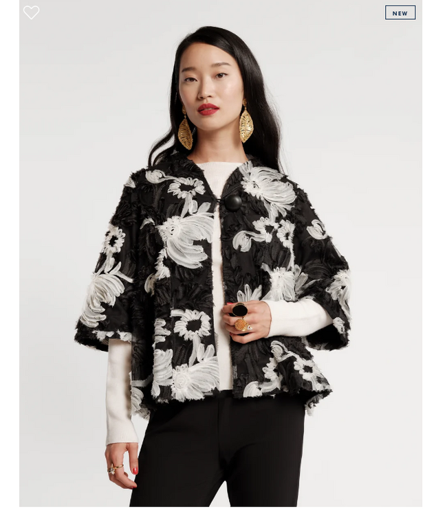 Short Swing Coat Whirling Daisy -#426AA112360