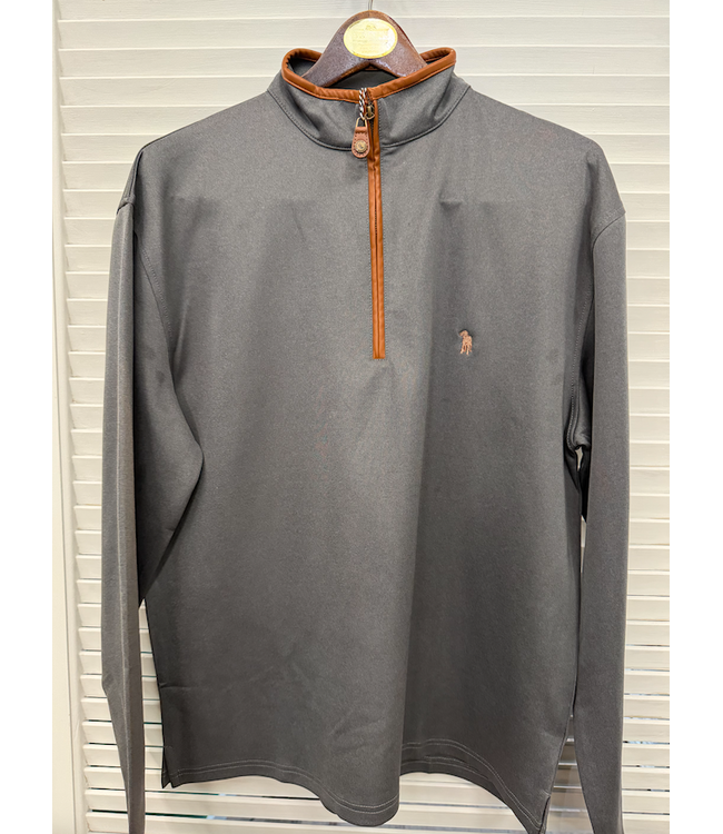 Leather Trimmed Performance 1/4 Zip