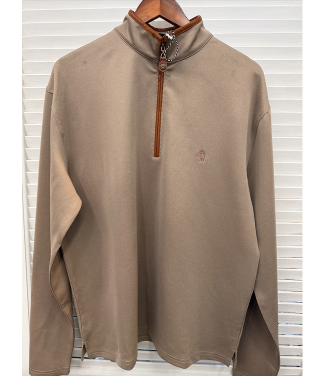 Leather Trimmed Performance 1/4 Zip