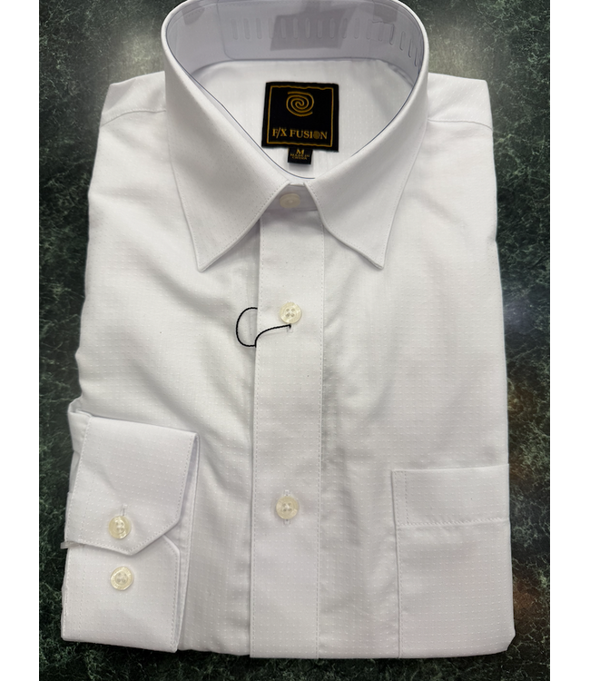 L/S Solid Textured Tonal Dress Shirt