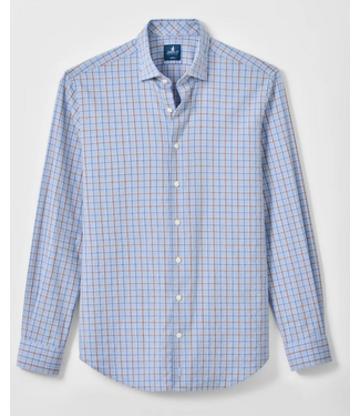 Natural Performance Button Down Shirt - Chestnut Pane