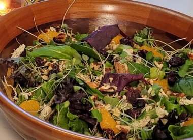 Summer Salad with Lemon Coconut Vinaigrette & Chicken ~ Contest Winner!
