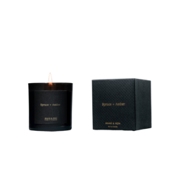 Brand + Iron Black Spruce + Amber Soy Candle