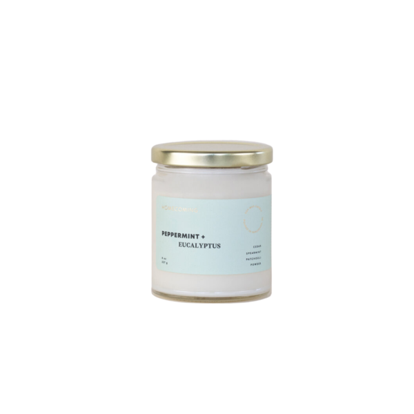 Homecoming Peppermint + Eucalyptus Soy Candle