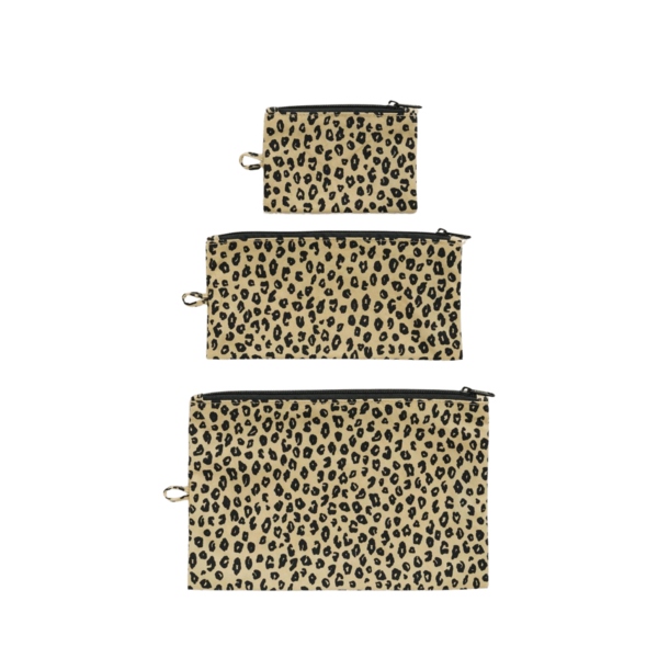 Baggu Flat Pouch Set - Honey Leopard